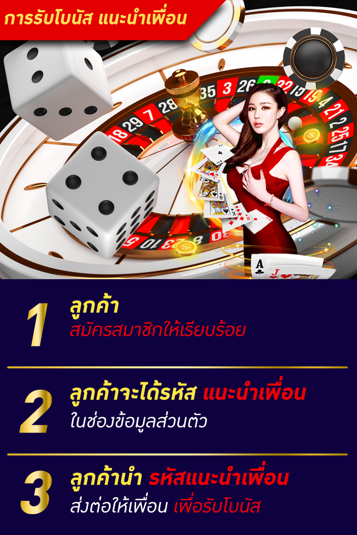 การรับโบนัสแนะนำเพื่อน